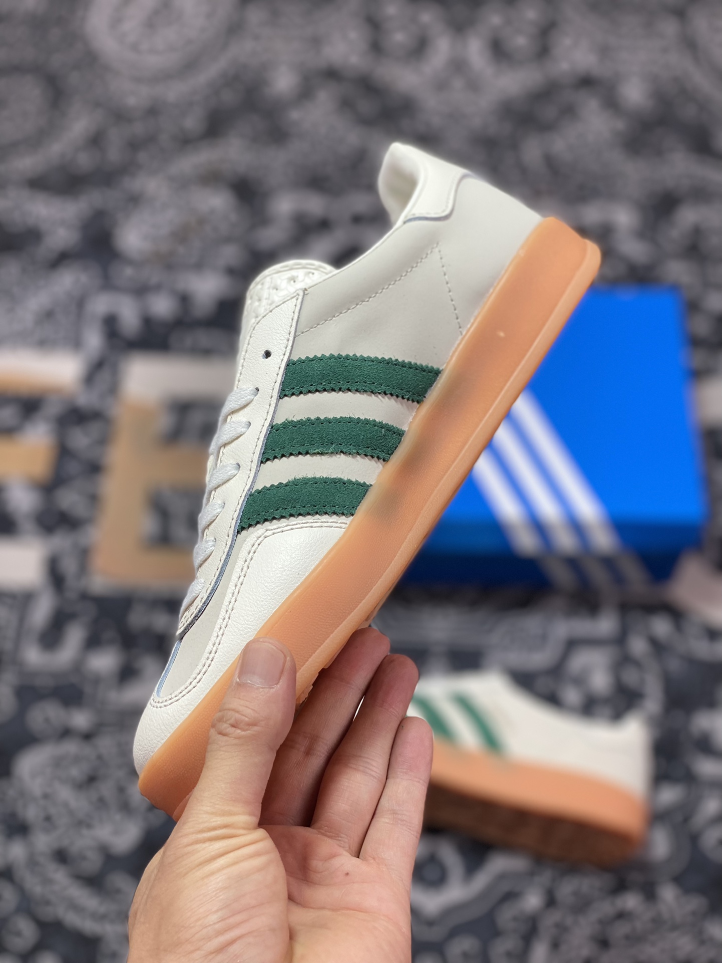 AD Originals Gazelle Indoor Beige Green Clover Retro Casual Sports Shoes ID2567