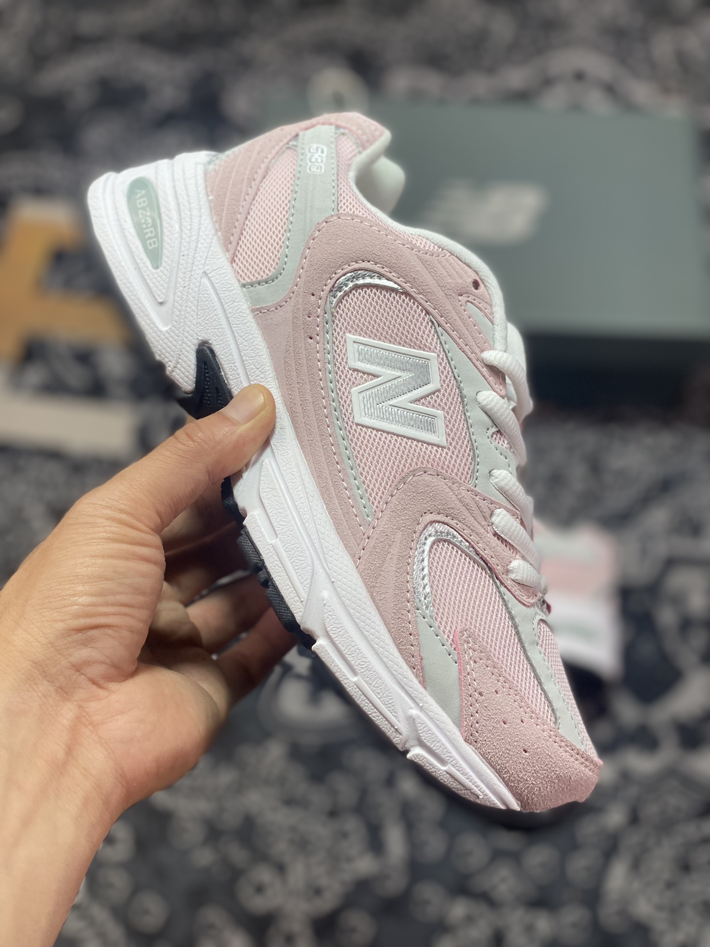 New Balance MR530 series retro dad style mesh running casual sports shoes ”light pink gray” MR530CF