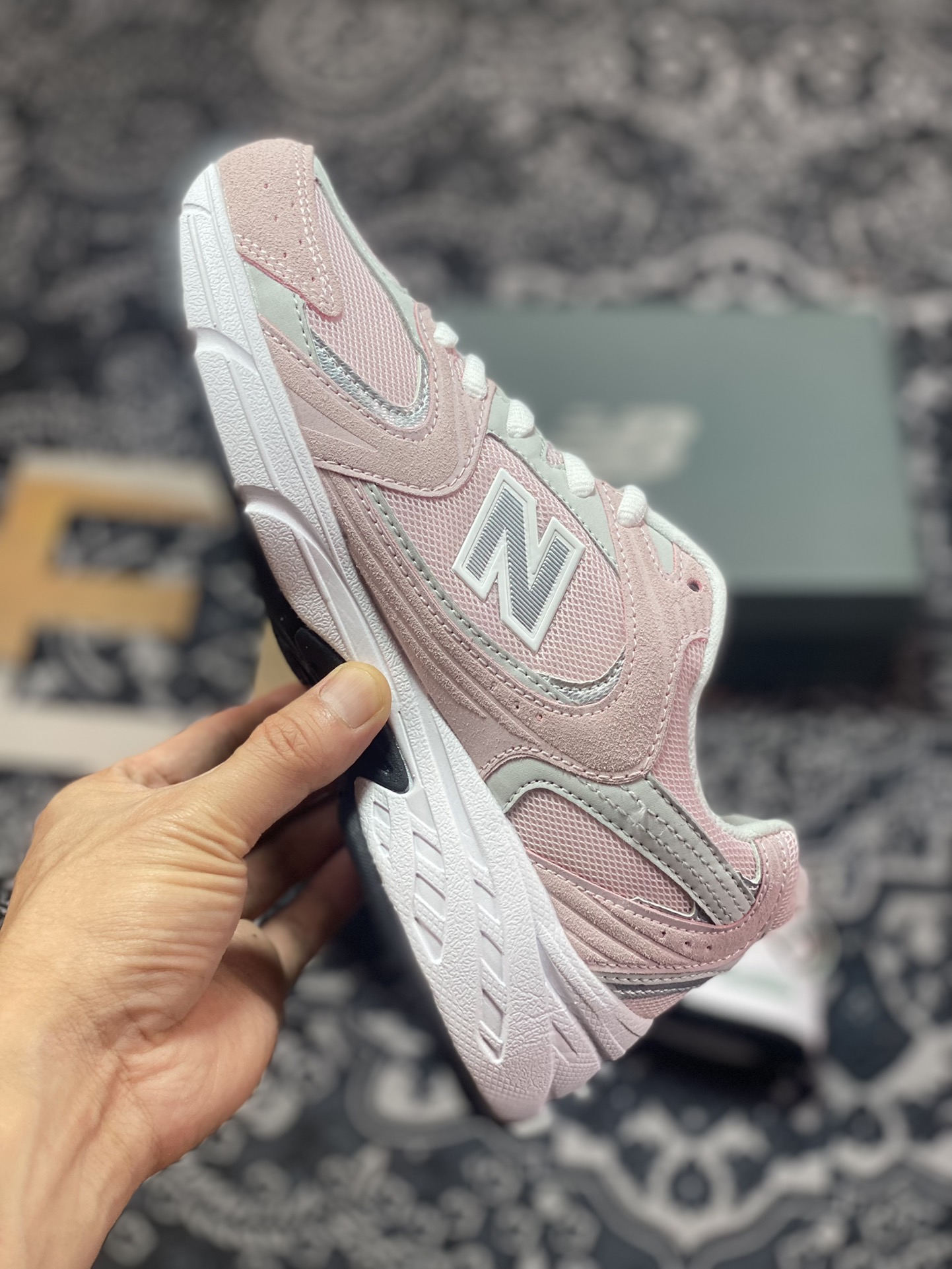 New Balance MR530 series retro dad style mesh running casual sports shoes ”light pink gray” MR530CF