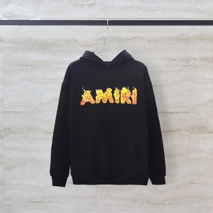 Amiri Clothing Hoodies Black White Unisex Cotton Fall Collection Trendy Brand Hooded Top