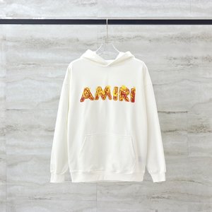 Replica Sale online Amiri Clothing Hoodies Black White Unisex Cotton Fall Collection Trendy Brand Hooded Top