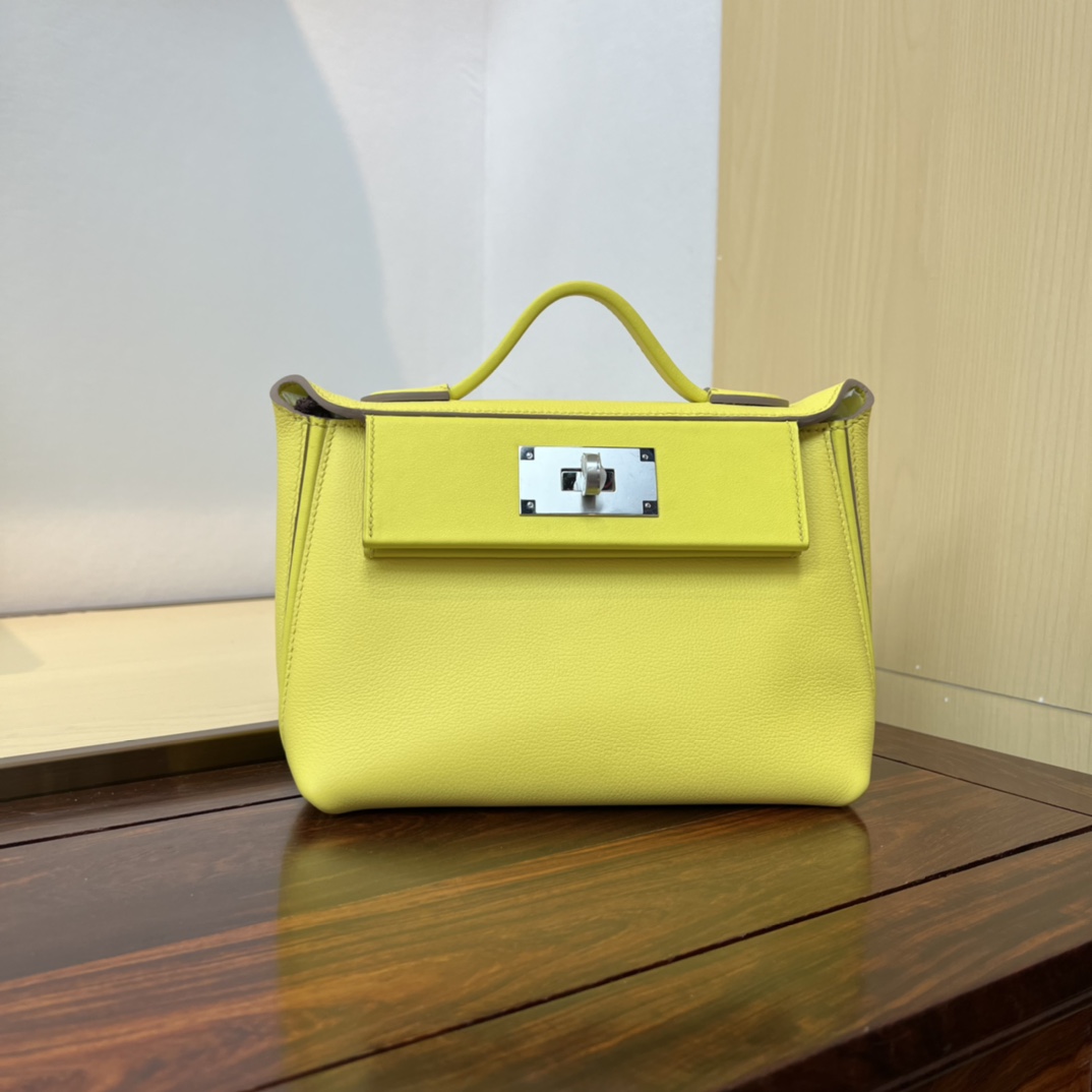 Hermès Kelly 2424 Mini Lemon Yellow Evercolor/Swift Leather Bag 1 i1690705442 9542 0