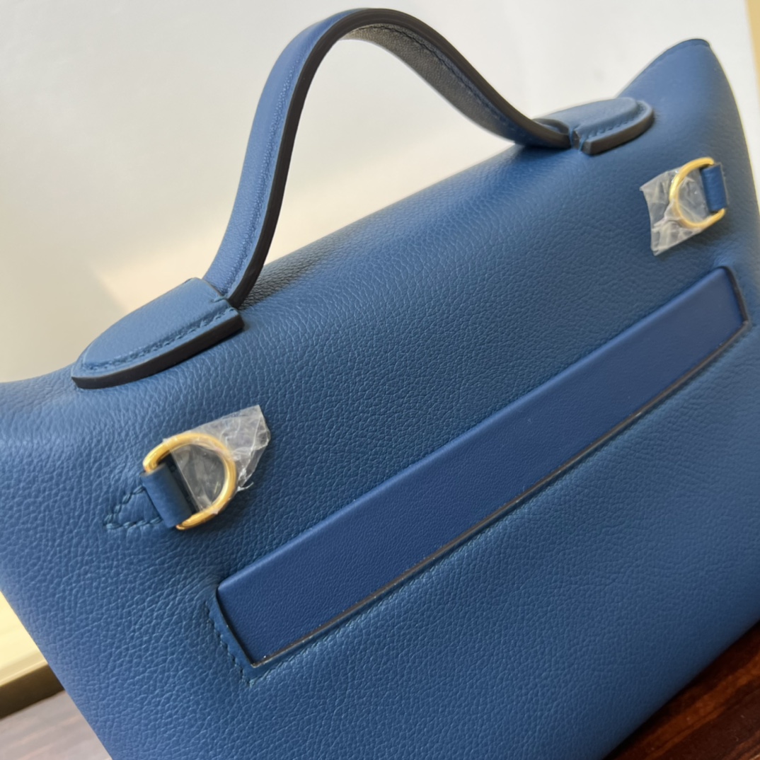 Elegant Evercolor Leather Kelly 2424 Mini Handbag - Deep Blue, 21cm 7 i1690709513 3507 5