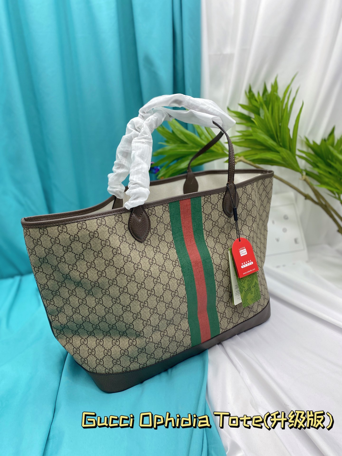 Gucci Torebki Torby Tote Zielony Czerwony Drukowanie Vintage