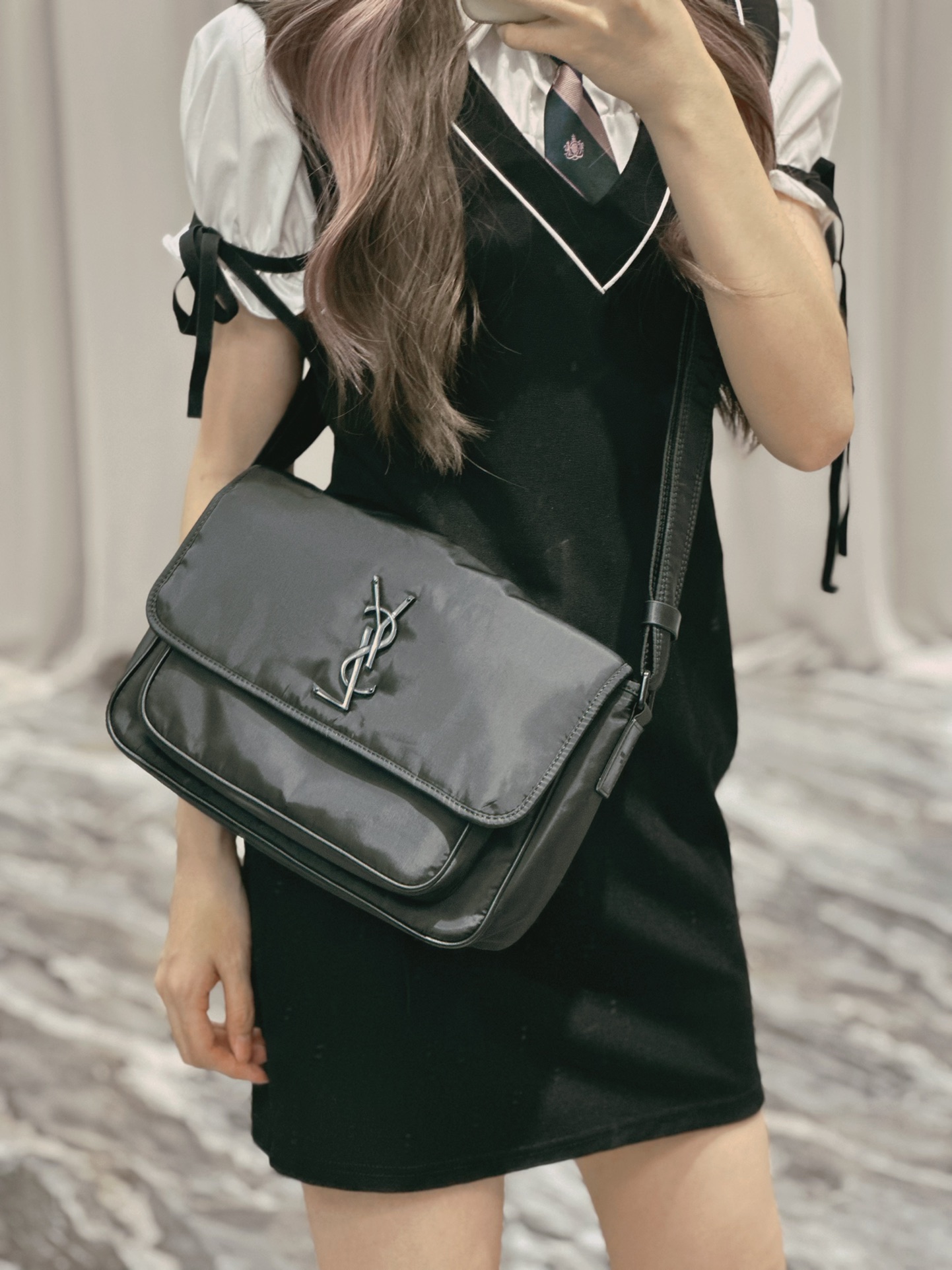 Saint Laurent The nylon material of the bag is very durable