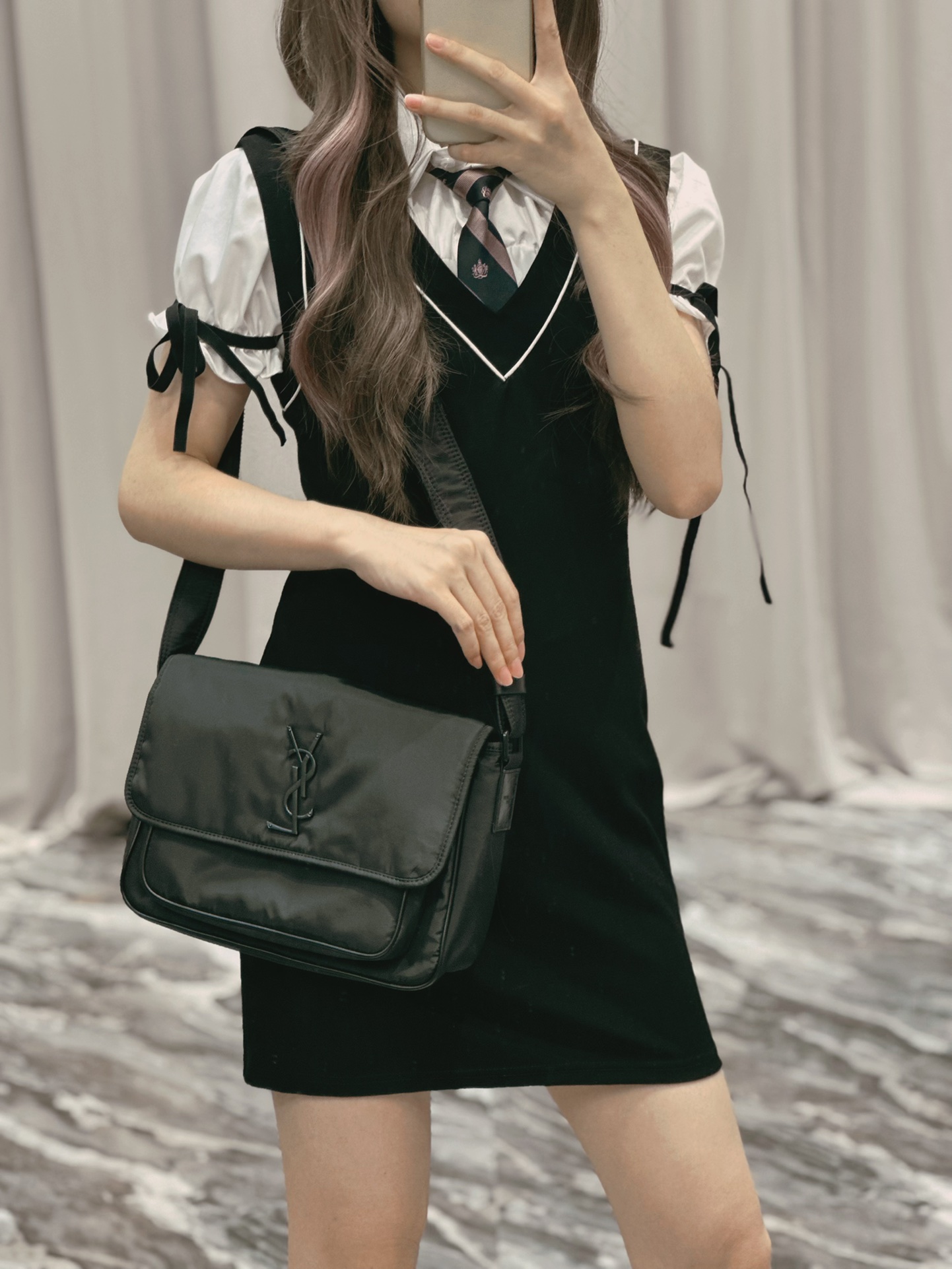 Saint Laurent The nylon material of the bag is very durable