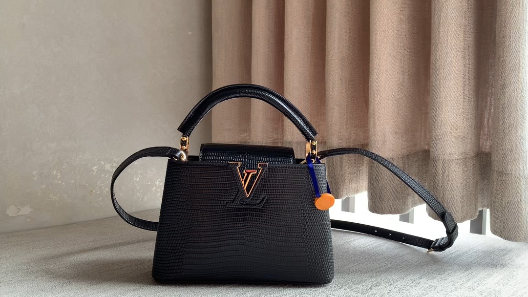 Louis Vuitton 55927 black lizard