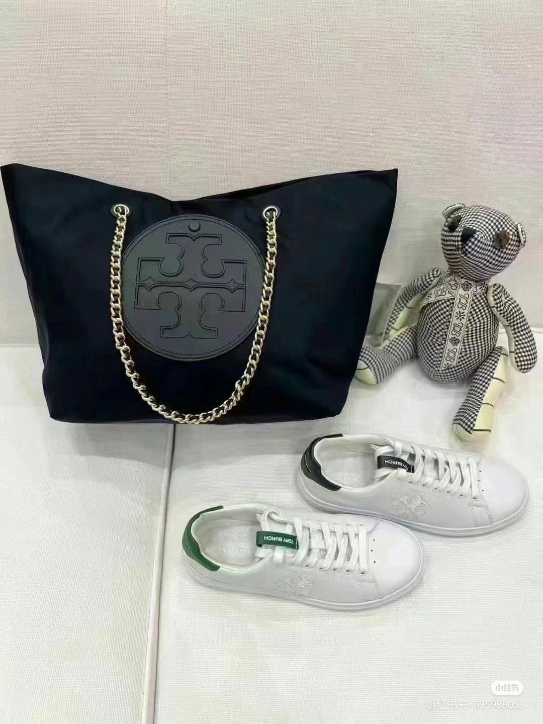 Ella Chain Chain Laptop Bag with Regenerative Nylons and Knitted Bands - 图片 7