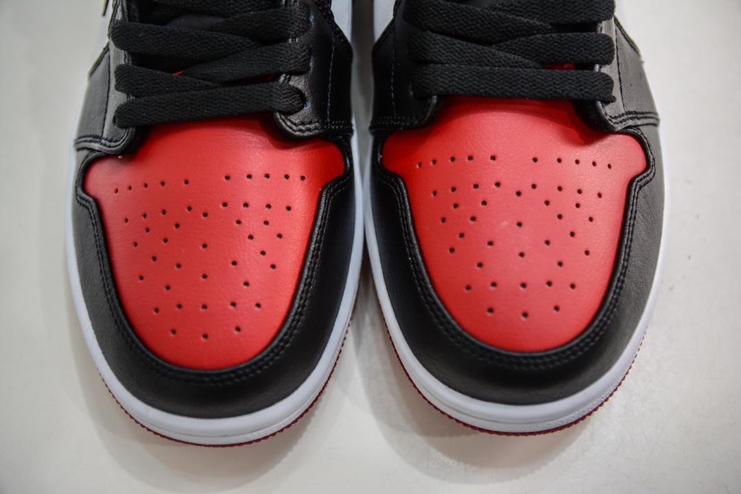 D DG version of the original factory produced Air Jordan 1 Low AJ1 low-top cultural leisure sports shoes black and red toes 553558-612