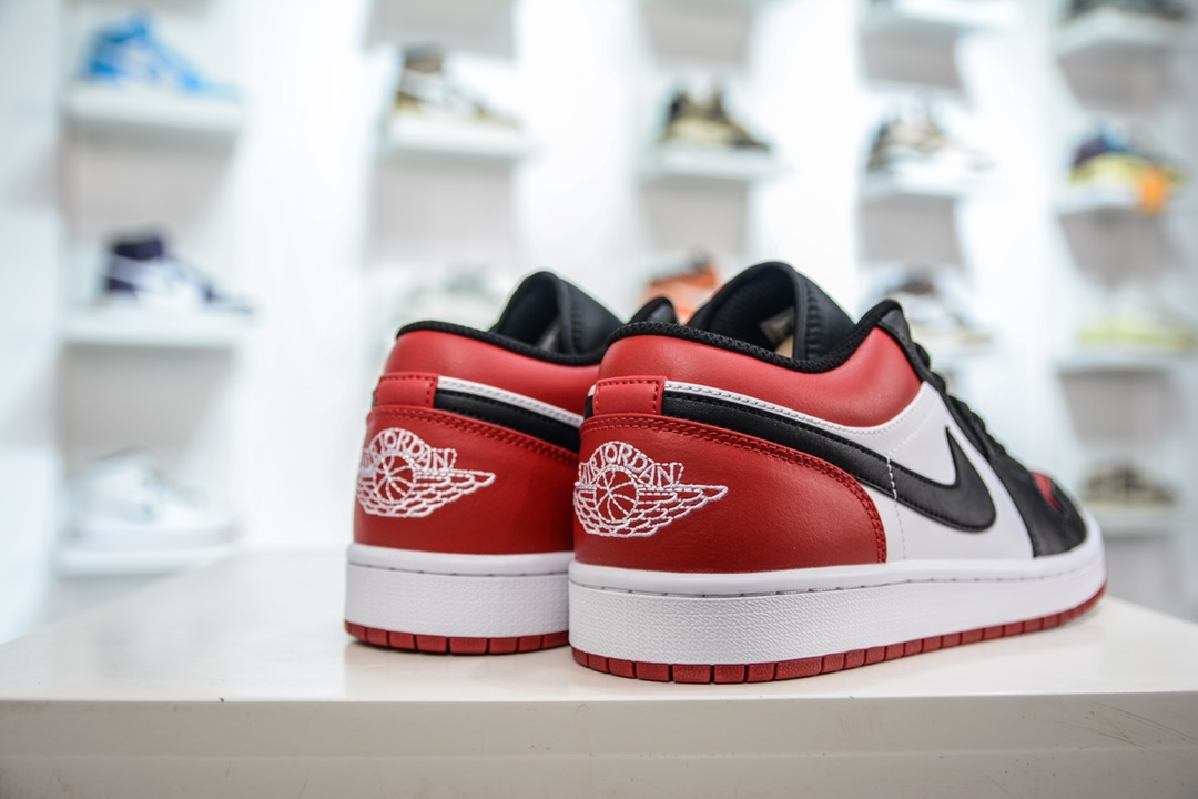 D DG version of the original factory produced Air Jordan 1 Low AJ1 low-top cultural leisure sports shoes black and red toes 553558-612