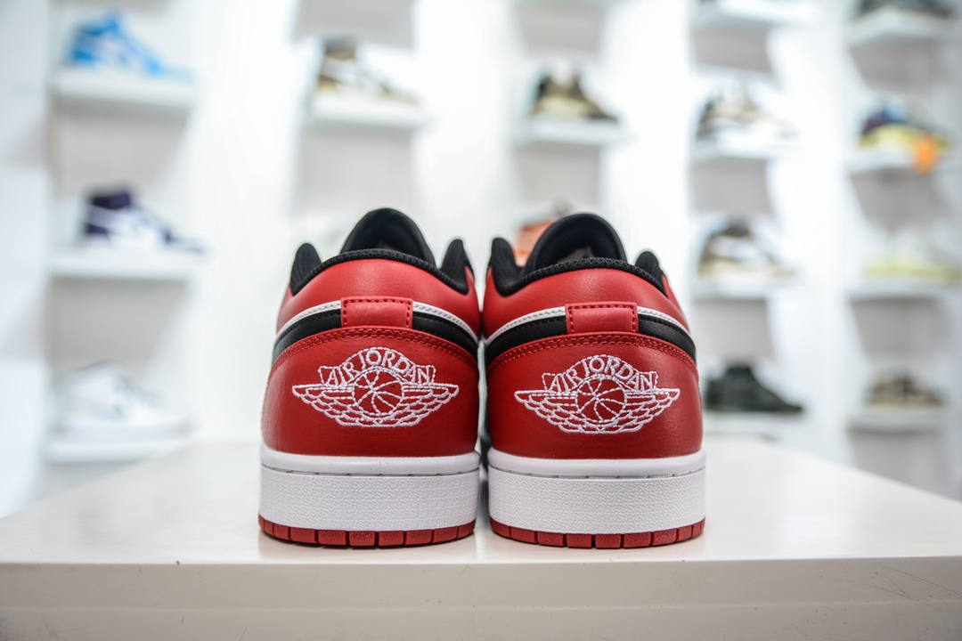 D DG version of the original factory produced Air Jordan 1 Low AJ1 low-top cultural leisure sports shoes black and red toes 553558-612