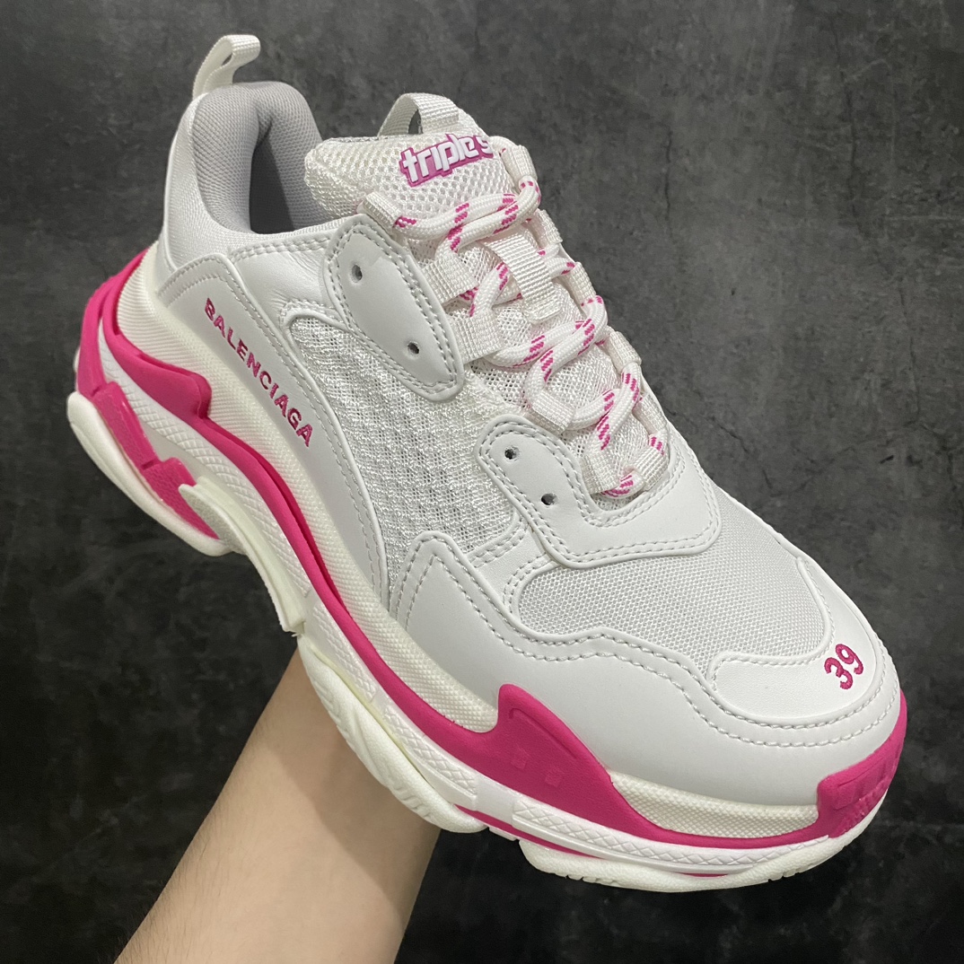 VG version of BALENCIAGA Triple S generation retro dad shoes pink