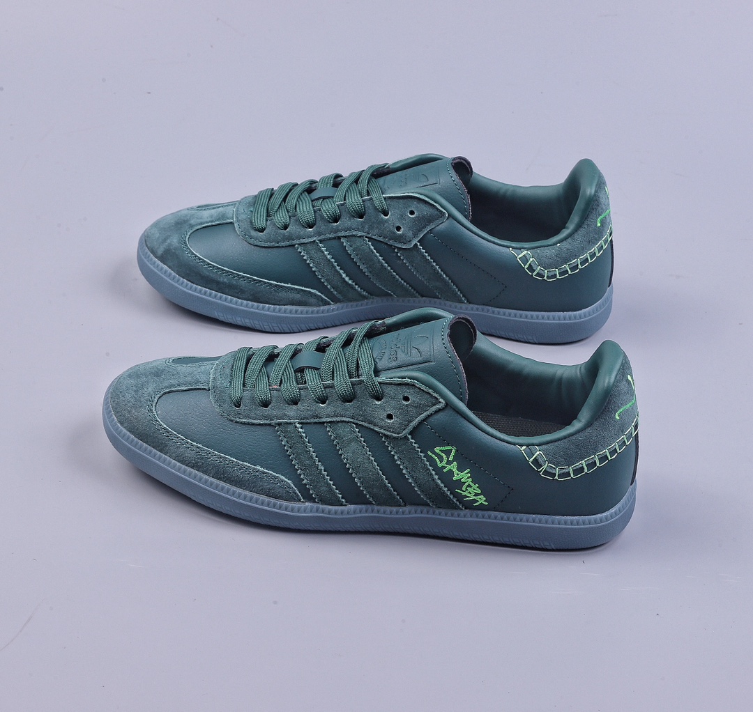 AD WB Samba dark green casual retro sneakers FW7458