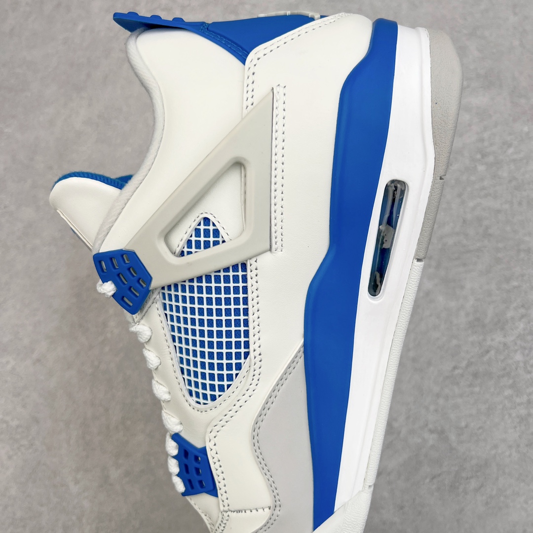 图片[7]-零售💰390 ＃PK纯原 Air Jordan AJ4 Retro 白宝蓝 308497-105 耗时半年巨作 全套原纸板楦头开发 原厂特供皮料加持 确保原汁原味 完美呈现四代版型 一比一鞋头弧度高度鞋身弧度 数据细节工艺流程均保持原鞋一致 原厂TPU网格鞋带扣 正确内里网布 菱角分明不变形无多余毛边 柔软性质感一致于原鞋 原厂织唛标 原厂飞人电绣工艺 尾指中部跳三针 独家绑鞋带手法 印刷中底布 四线拉帮 米色美纹纸贴合固定 进口港宝加持 后跟自然饱满 全鞋荧光划线卡点 追求极致完美 每一双都是工艺品 多重QC质检 超越公司货的品控标准 实实在在的免检产品 尺码：40 40.5 41 42 42.5 43 44 44.5 45 46 47.5 编码：by3936090-运动鞋