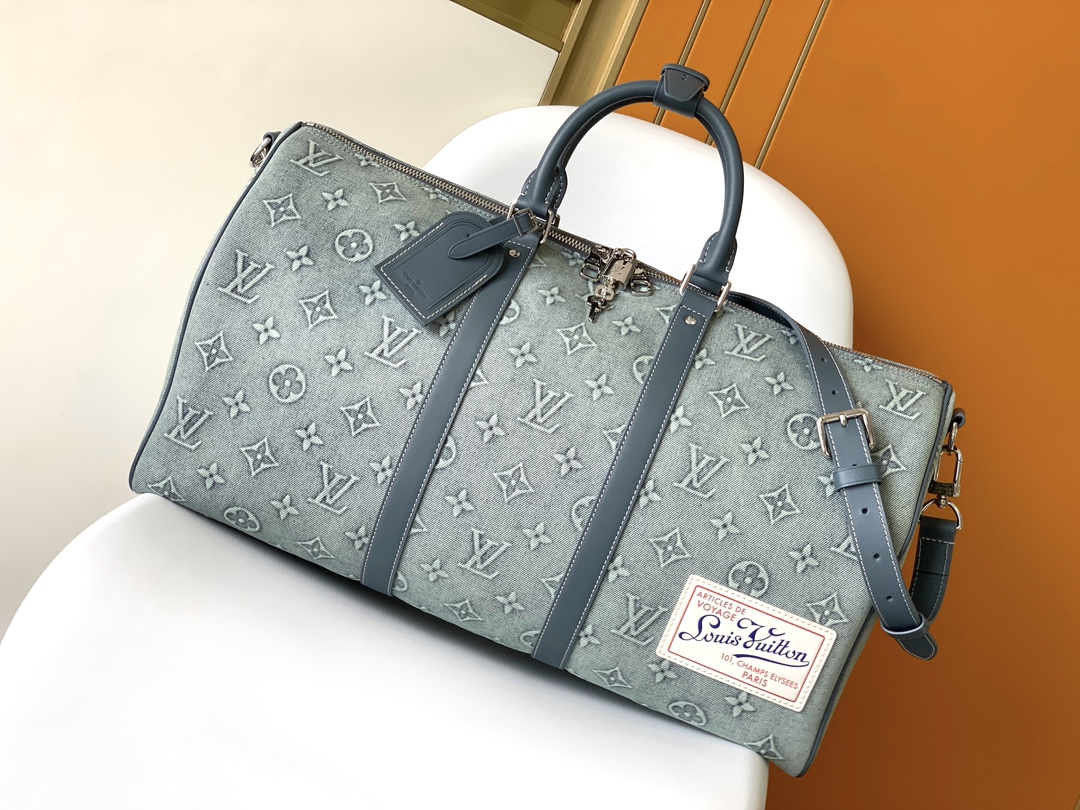 Louis Vuitton LV Keepall Travel Bags Every Designer
 Cowhide Denim M22532