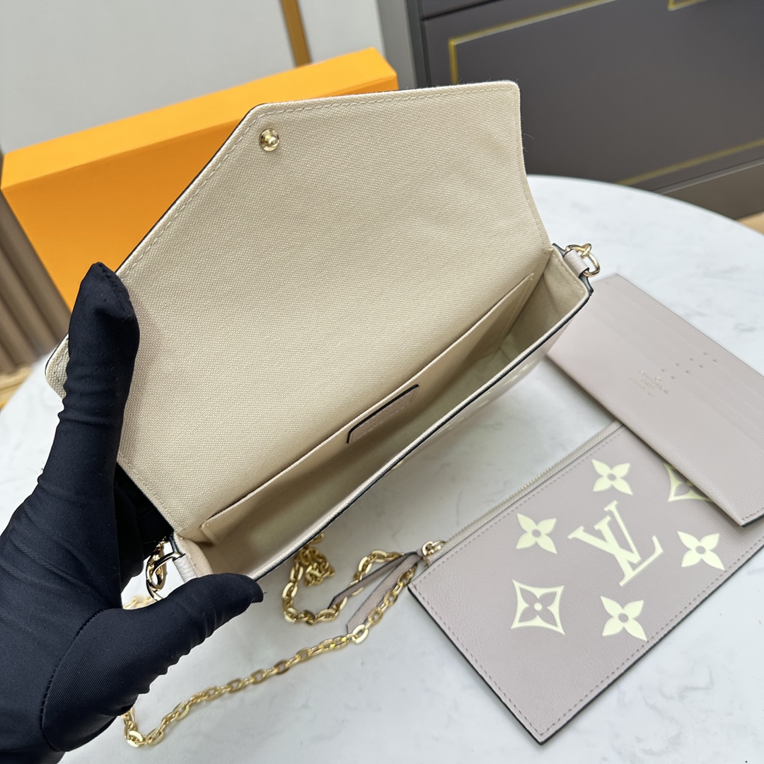 Woman wearing the leather crossbody wallet