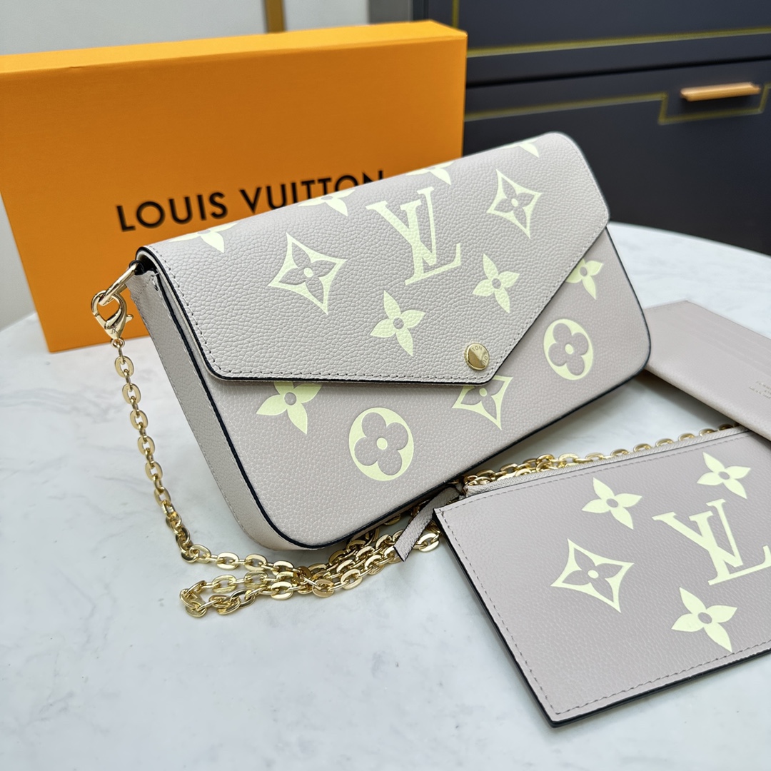 Leather crossbody wallet, side profile, showing thickness and details