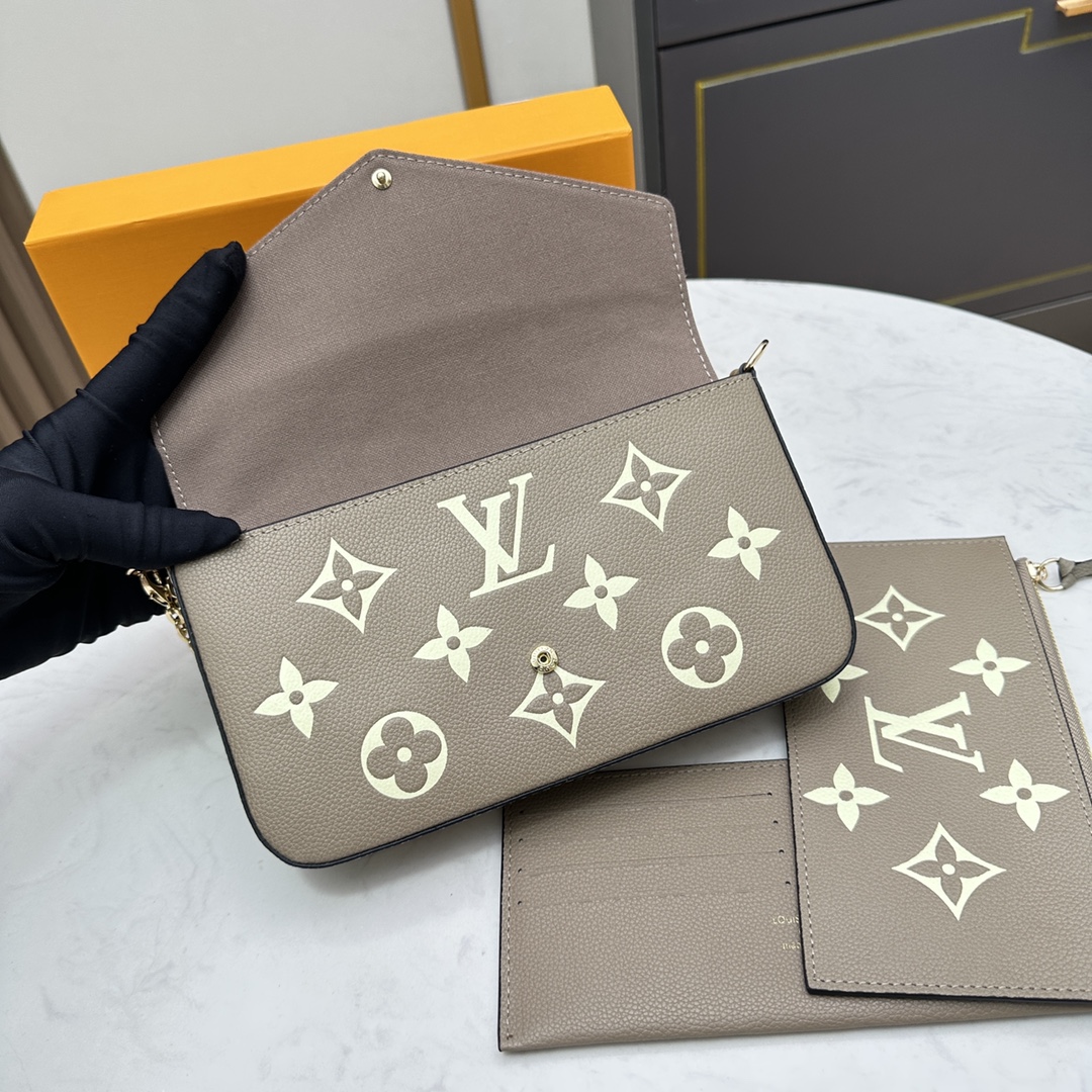 Leather wallet worn as crossbody