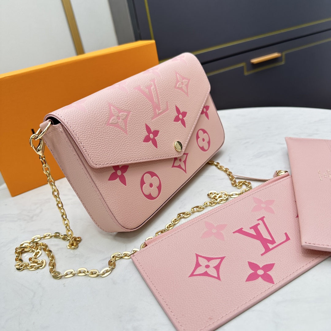 Leather crossbody wallet side view