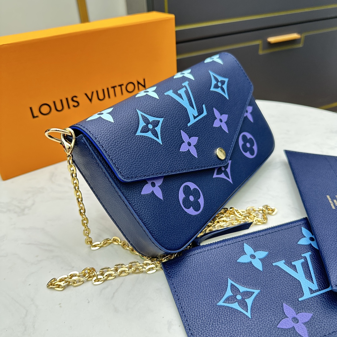 Leather crossbody wallet side view