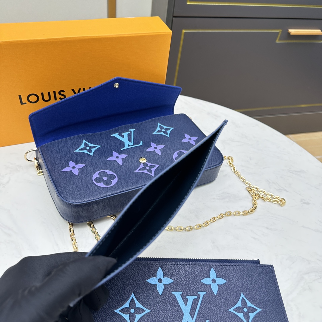 Leather wallet worn as crossbody