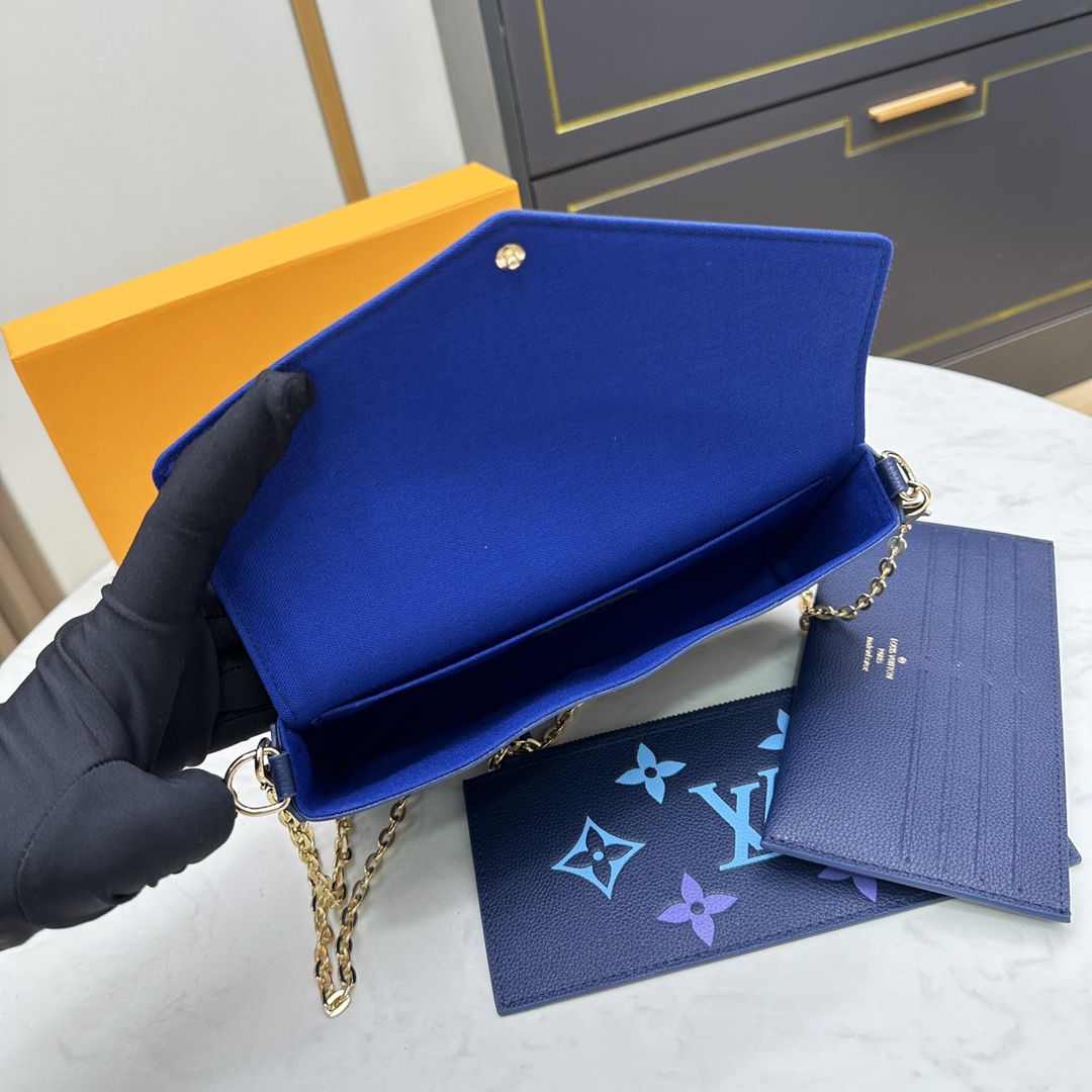 Leather wallet closure detail