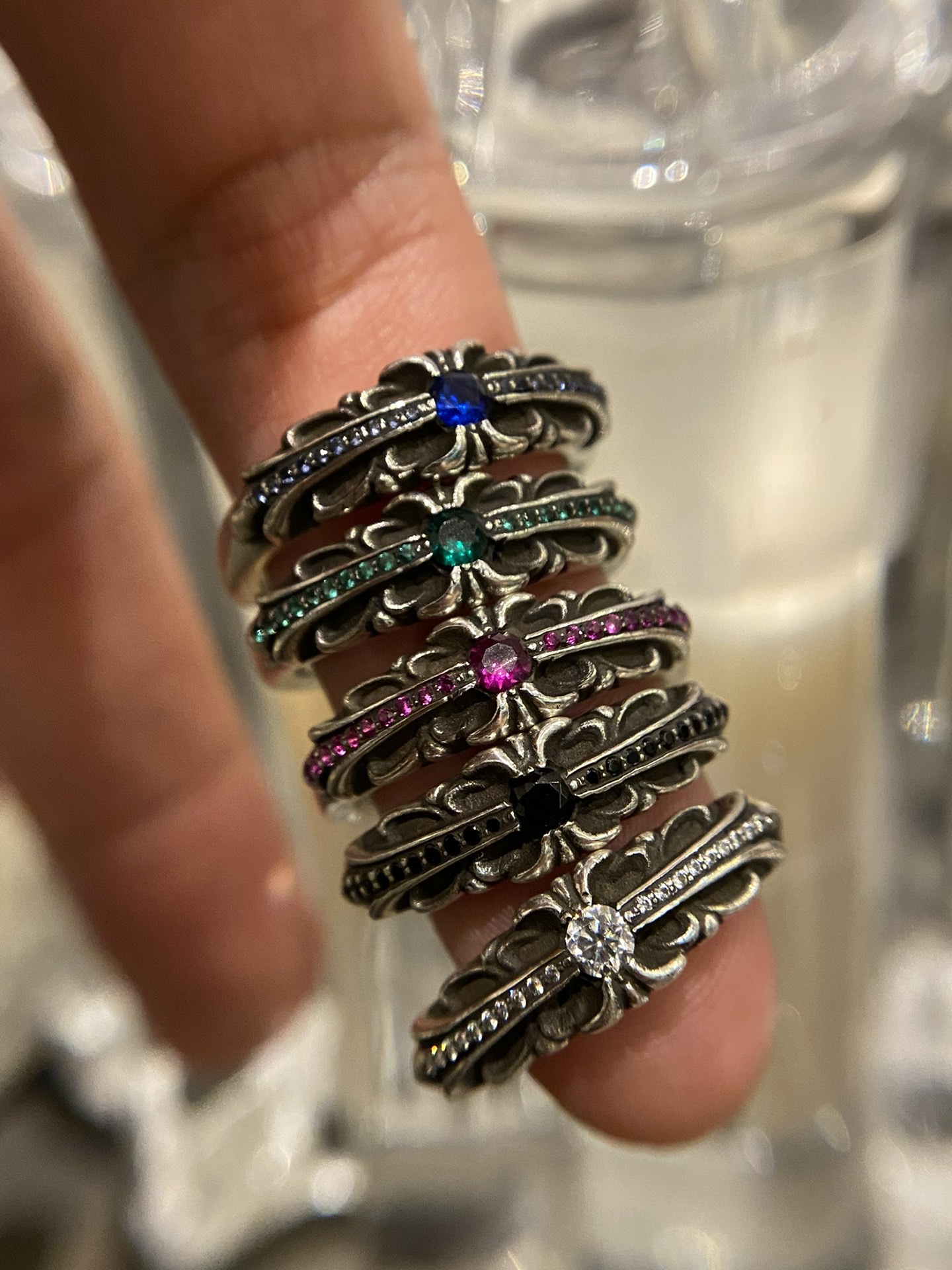 Rings, 925 silver with diamond customization