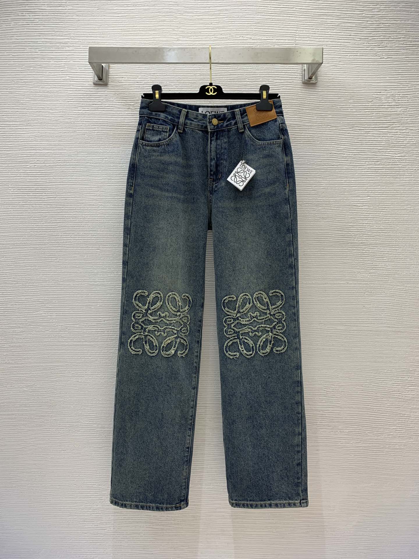 Loewe Clothing Jeans Pants & Trousers Embroidery Denim Fall/Winter Collection Wide Leg