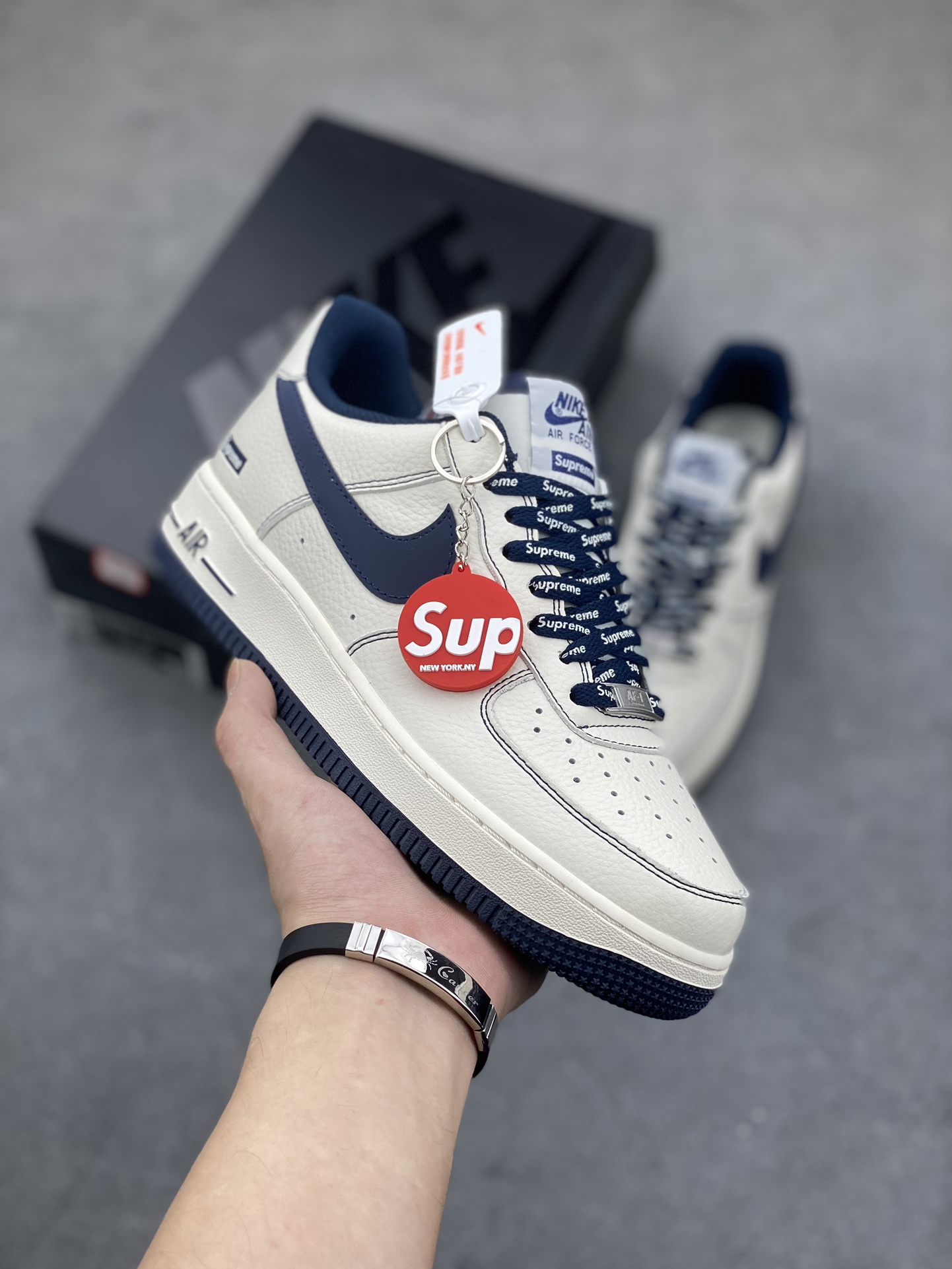 Nike Air Force 1 '07 Low 'Supreme' Deep Blue Limited Edition Sneakers 2 i1690825424 5695 0