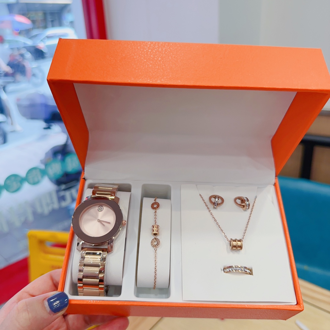 Steel Belt Watch with Stone Core: MOVADO Movantoport Classic Stone, Double-Buttoned Butterfly, Unisex, 36mm Surface - 图片 5