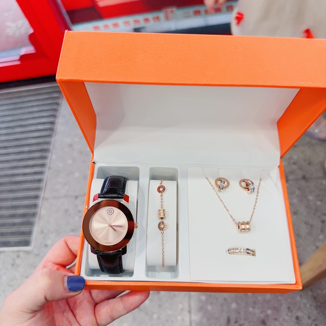 Steel Belt Watch with Stone Core: MOVADO Movantoport Classic Stone, Double-Buttoned Butterfly, Unisex, 36mm Surface - 图片 7