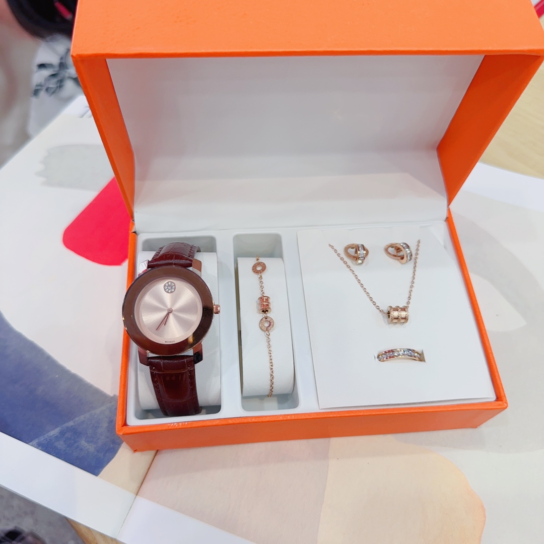 Steel Belt Watch with Stone Core: MOVADO Movantoport Classic Stone, Double-Buttoned Butterfly, Unisex, 36mm Surface - 图片 3