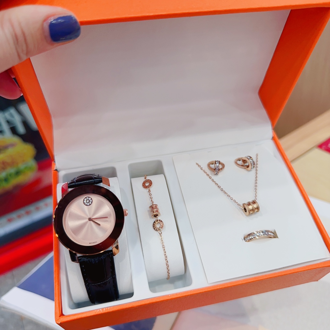 Steel Belt Watch with Stone Core: MOVADO Movantoport Classic Stone, Double-Buttoned Butterfly, Unisex, 36mm Surface - 图片 6