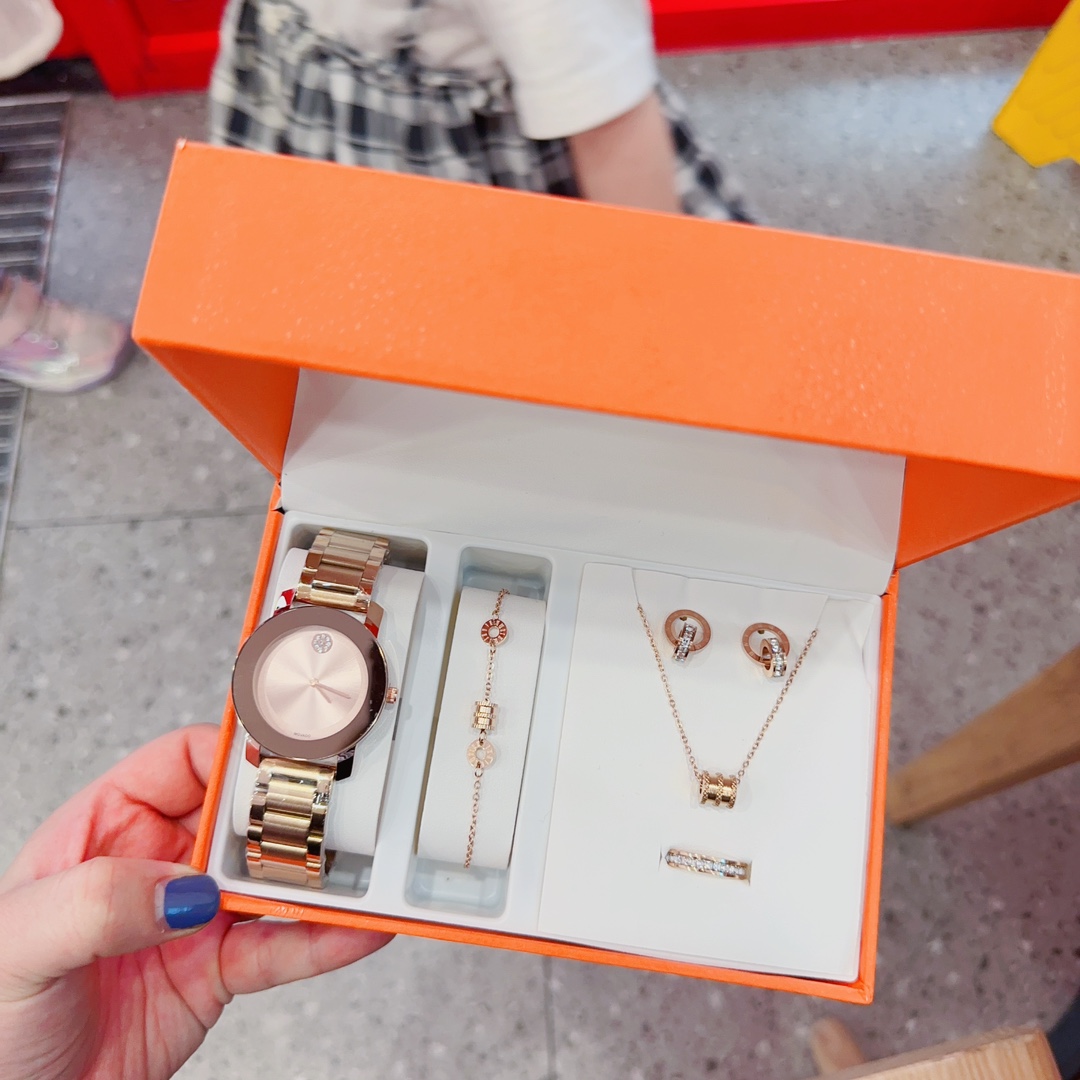 Steel Belt Watch with Stone Core: MOVADO Movantoport Classic Stone, Double-Buttoned Butterfly, Unisex, 36mm Surface - 图片 2