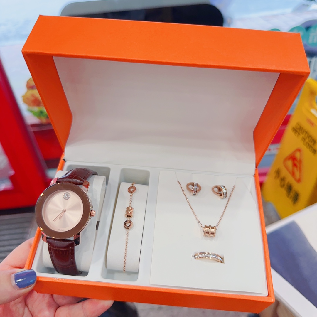 Steel Belt Watch with Stone Core: MOVADO Movantoport Classic Stone, Double-Buttoned Butterfly, Unisex, 36mm Surface - 图片 9