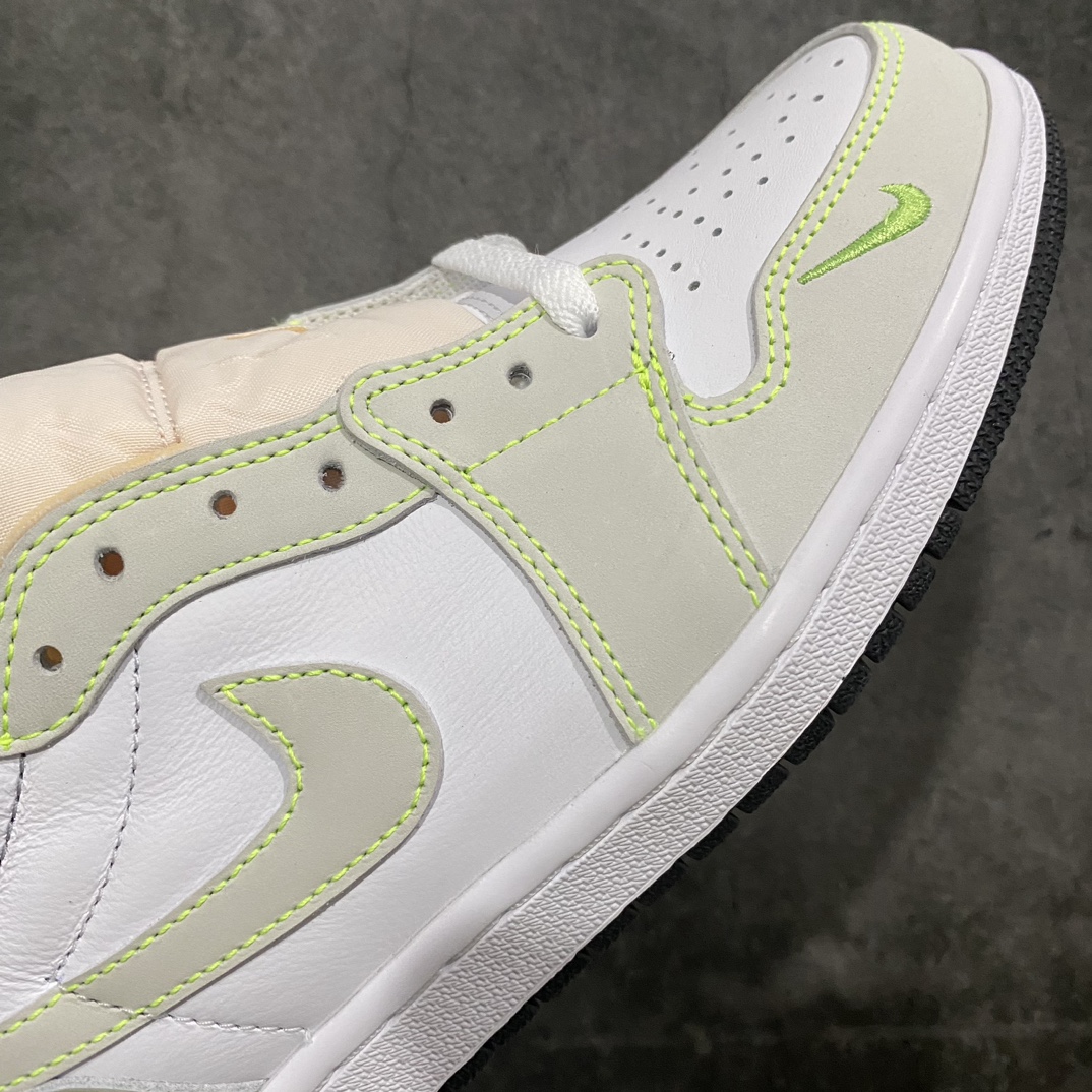 Dongguan DG version Air Jordan AJ1 low-top white green ghost green DM7837-103