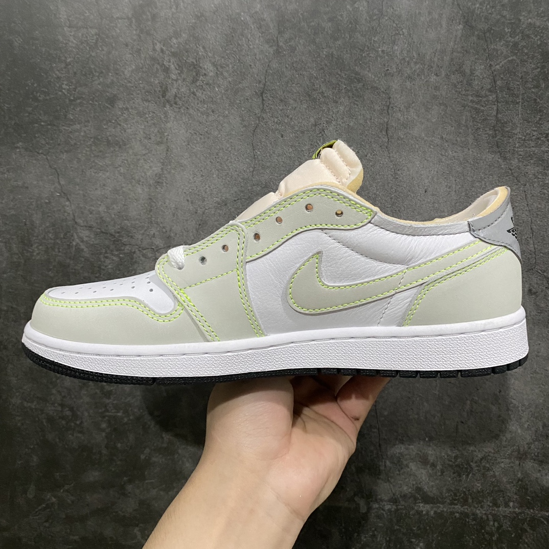 Dongguan DG version Air Jordan AJ1 low-top white green ghost green DM7837-103