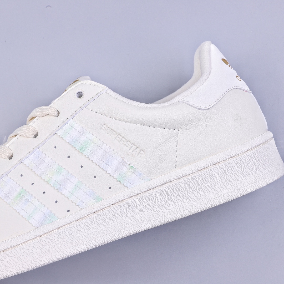 adidas clover SUPERSTAR men's and women's classic shell head sneakers white shoes HQ6668