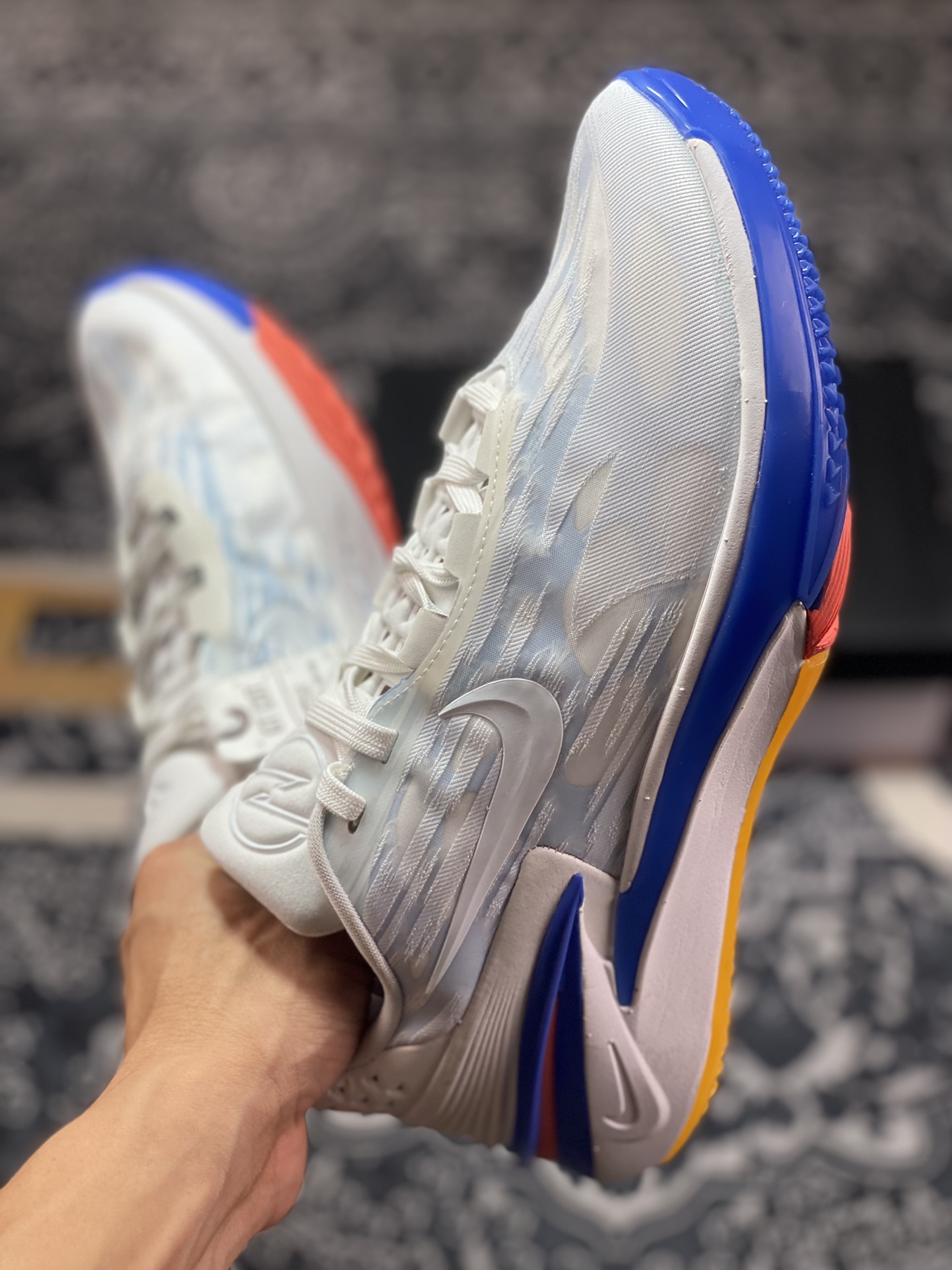 Nike Air Zoom GT Cut 2 EP”Summit White Blue“超跑级2代低帮休闲运动篮球鞋“顶峰白宝蓝红黄”DJ6015-102