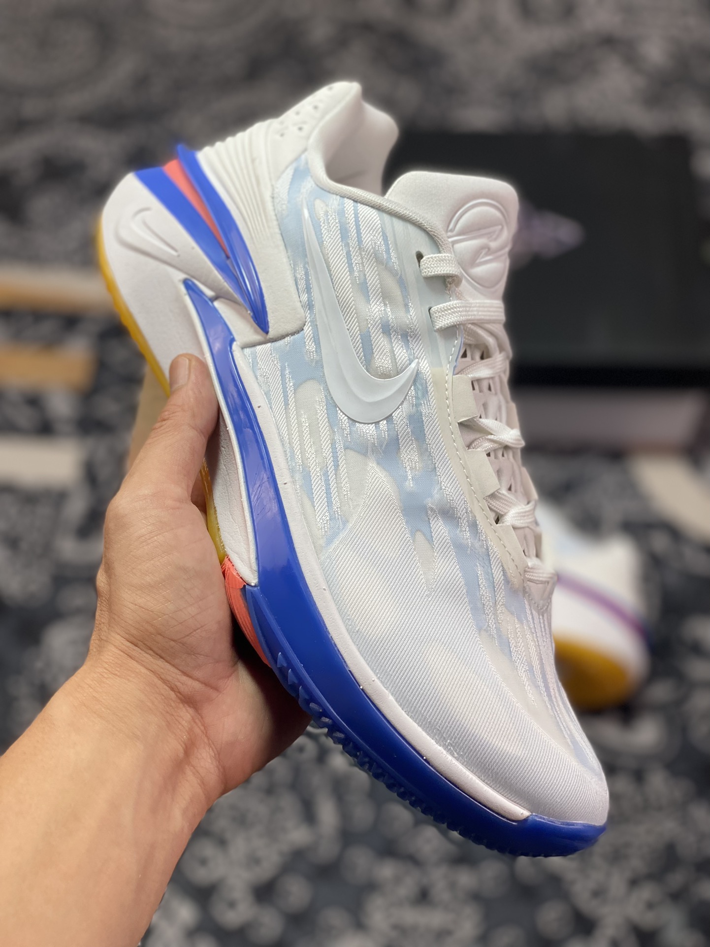 Nike Air Zoom GT Cut 2 EP”Summit White Blue“超跑级2代低帮休闲运动篮球鞋“顶峰白宝蓝红黄”DJ6015-102