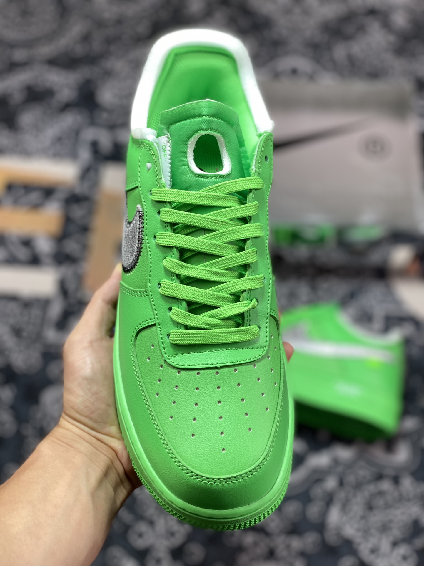 Off-White x Nike Air Force 1‘07 Low”Light Green Spark“空军一号板鞋“OW浅绿银钩”DX1419-300