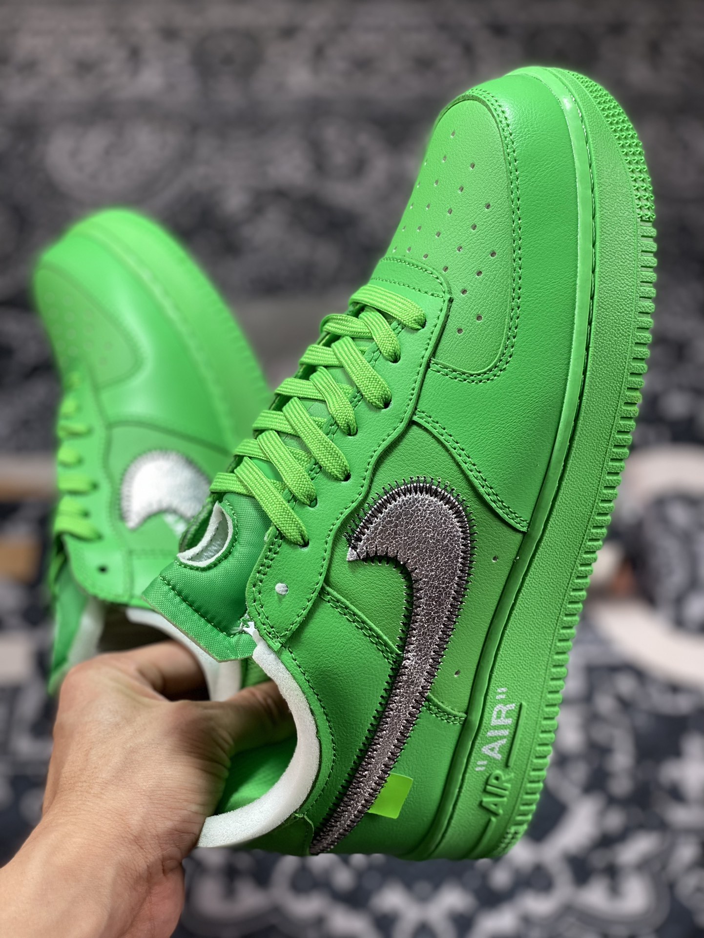 Off-White x Nike Air Force 1‘07 Low”Light Green Spark“空军一号板鞋“OW浅绿银钩”DX1419-300