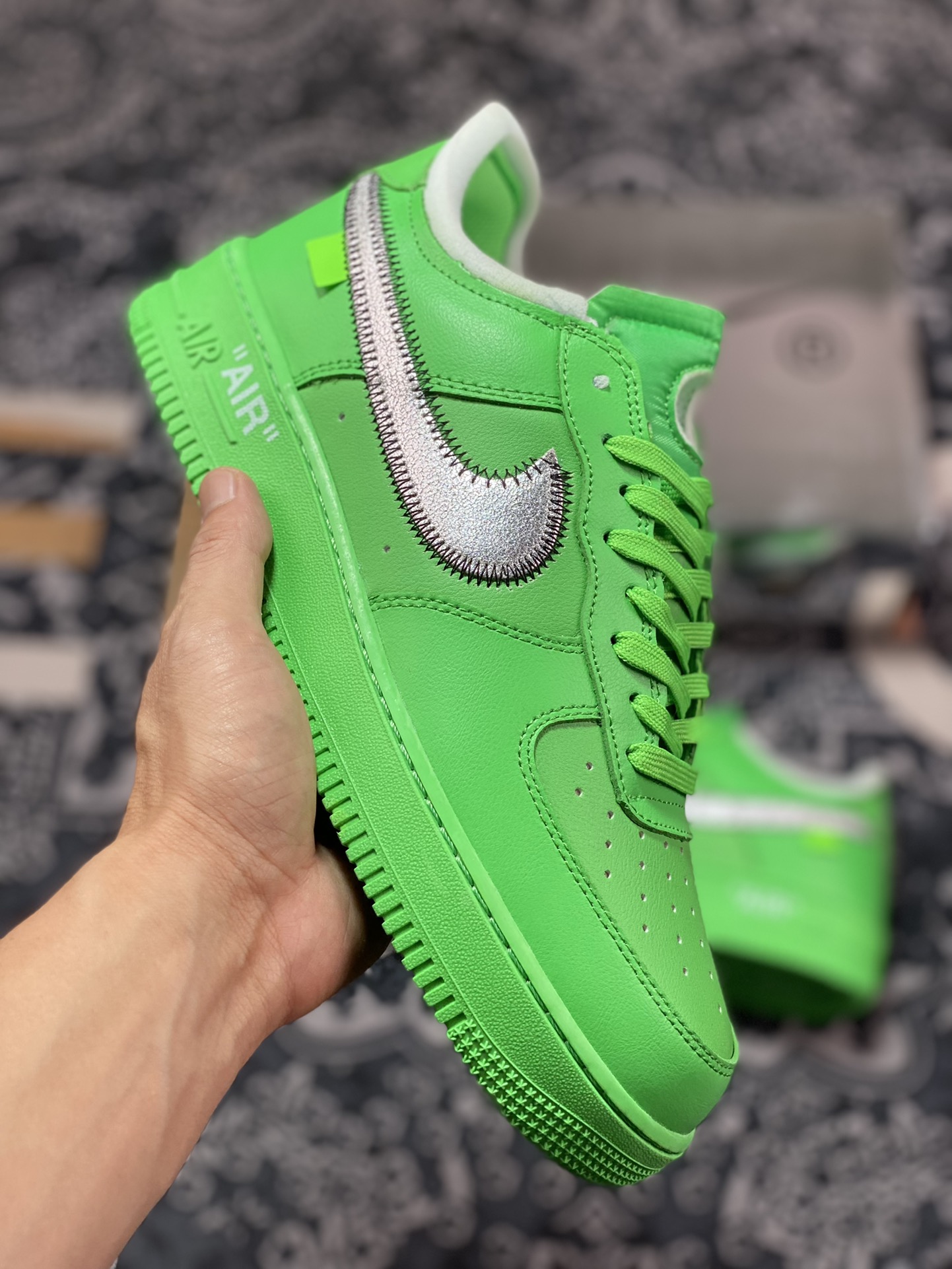 Off-White x Nike Air Force 1‘07 Low”Light Green Spark“空军一号板鞋“OW浅绿银钩”DX1419-300