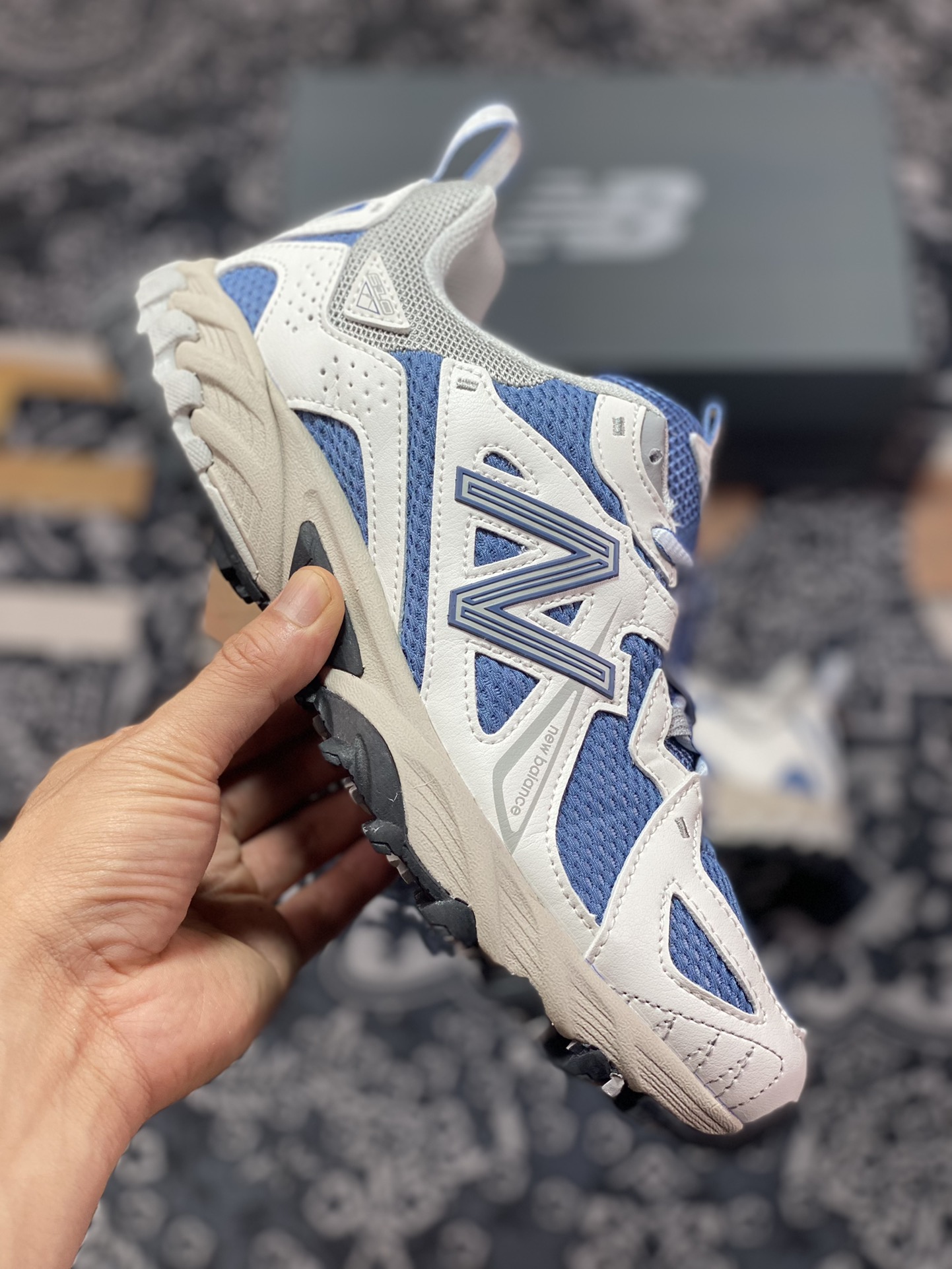 190 New Balance ML610T 系列低帮山系越野跑运动鞋“白灰牛仔蓝”ML610T