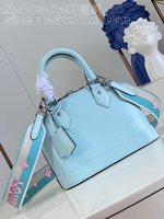 Louis Vuitton LV Alma BB Bags Handbags Blue Pink Embroidery Epi M40302