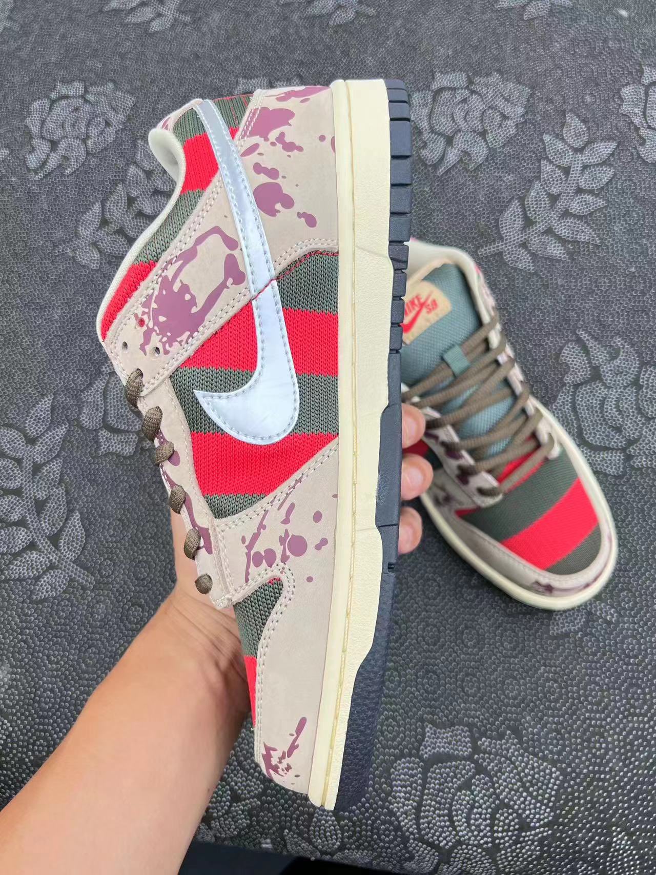 ? Dunk Low SB 猛鬼街 灰红配色?