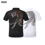 Philipp Plein Perfect
 Clothing Polo T-Shirt Black White Men Spring/Summer Collection Short Sleeve