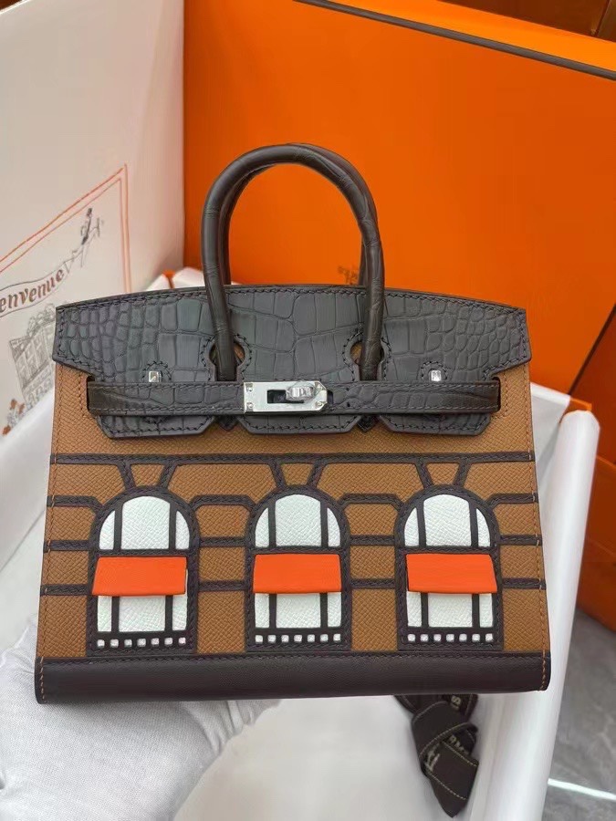 Hermes Birkin Bags Handbags Top Quality Designer Replica
 Crocodile Leather Silk