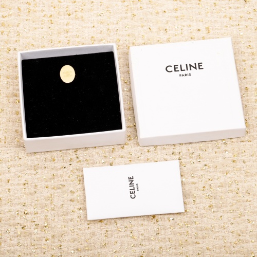 Celine Triomphe Gold-Finish Pin - Classic & Elegant Addition to Any Outfit 1 Celine Triomphe Gold-Finish Pin - Classic & Elegant Addition to Any Outfit