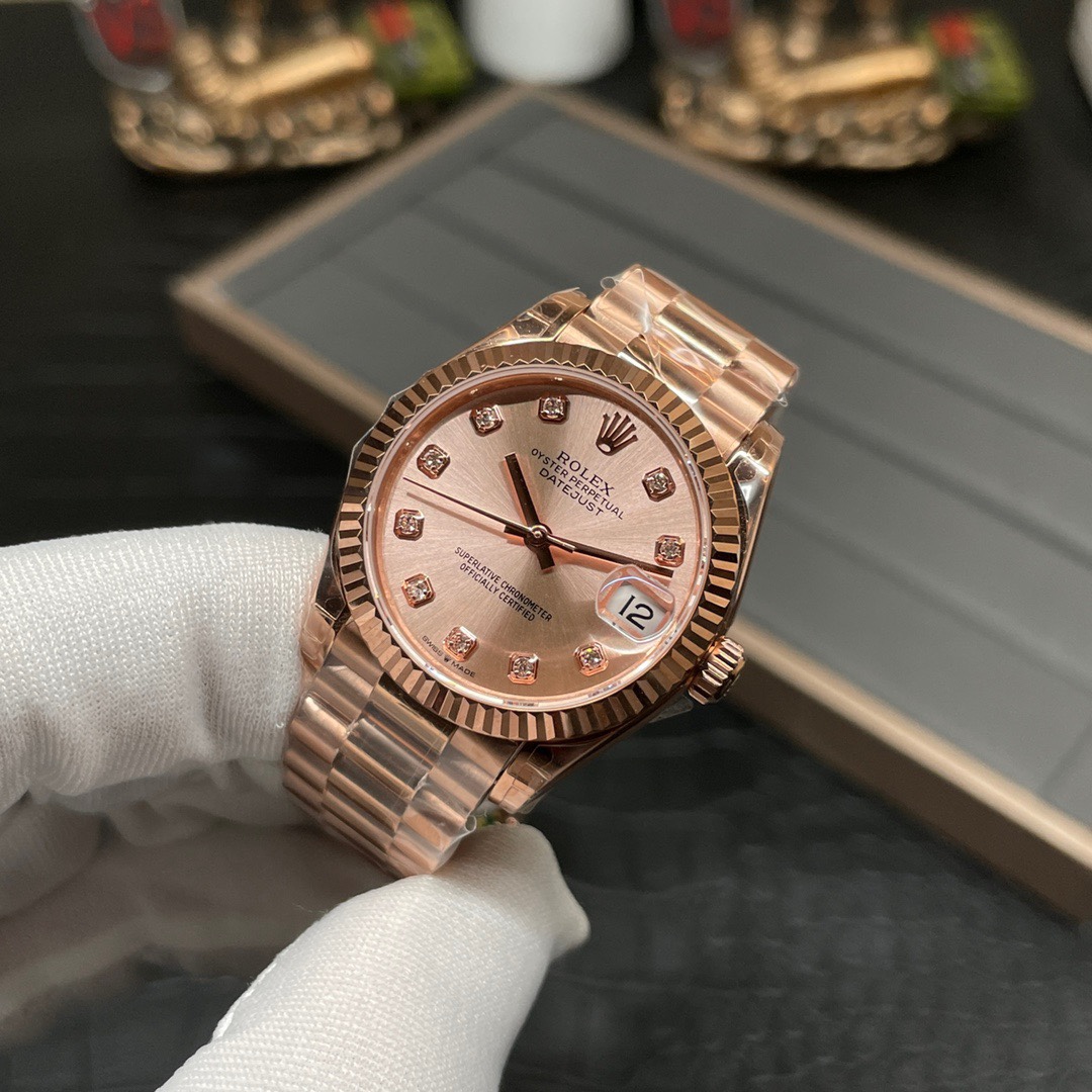 Rolex 全玫日志 香槟面 31mm